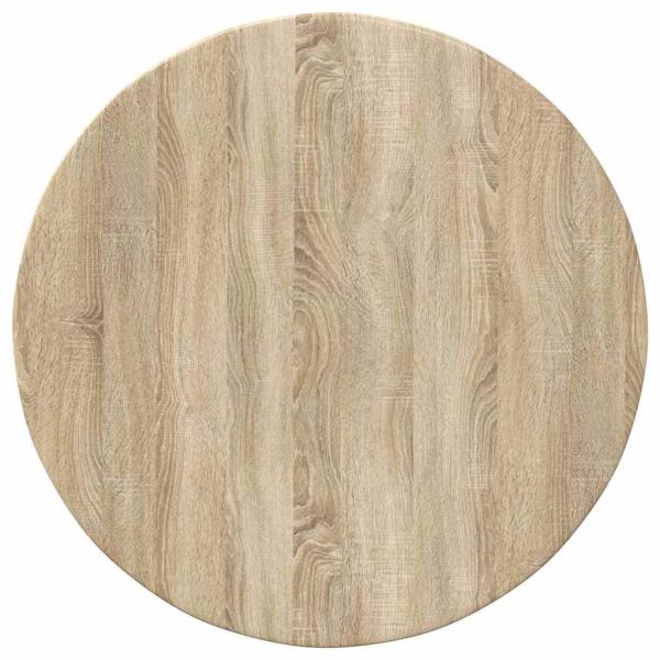 Tischplatte Ø 60 x 1,5 cm Rund Holzwerkstoff Sonoma-Eiche