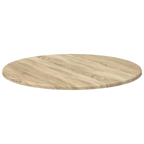 Tischplatte Ø 60 x 1,5 cm Rund Holzwerkstoff Sonoma-Eiche