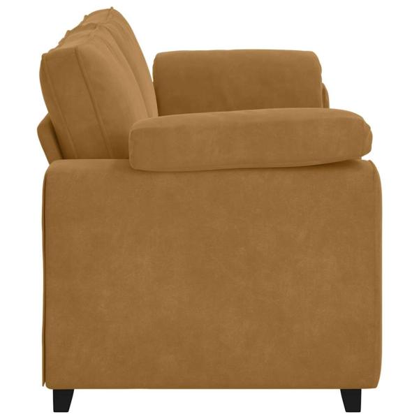 3-Sitzer-Sofa Braun 220x77x82 cm Samt