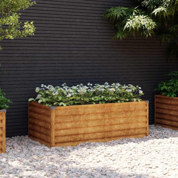 ARDEBO.de - Garten-Hochbeet 100 x 50 x 36 cm Cortenstahl