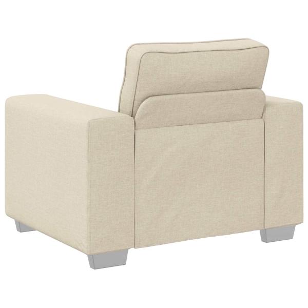 Sofa 3 pcs Beige 219 x 80 x 82 cm Leinenmischgewebe
