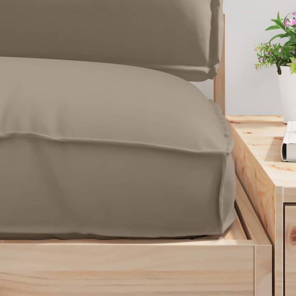 Palettenkissenset 3 pcs Taupe Oxford-Stoff