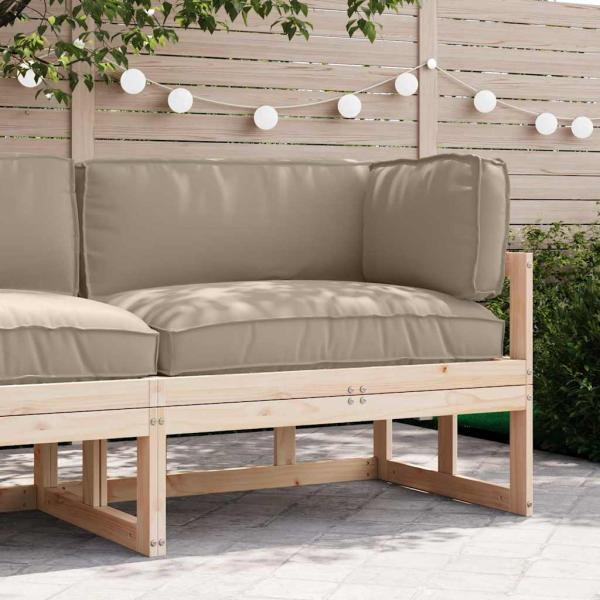 Palettenkissenset 3 pcs Taupe Oxford-Stoff