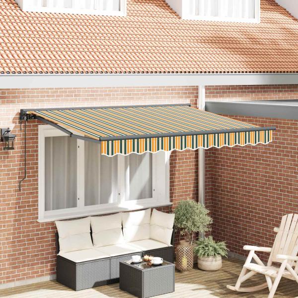 ARDEBO.de - Einziehbare Markise Grün 250 x 200 cm Stoff