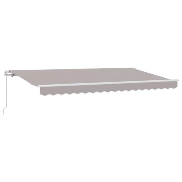 Einziehbare Markise Hellgrau 400 x 200 cm Stoff