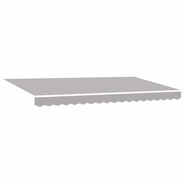 Einziehbare Markise Hellgrau 400 x 200 cm Stoff