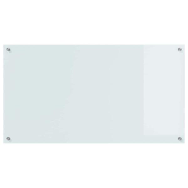 Küchenrückwand 2 stk. Weiß 110 x 60 cm Gehärtetes Glas