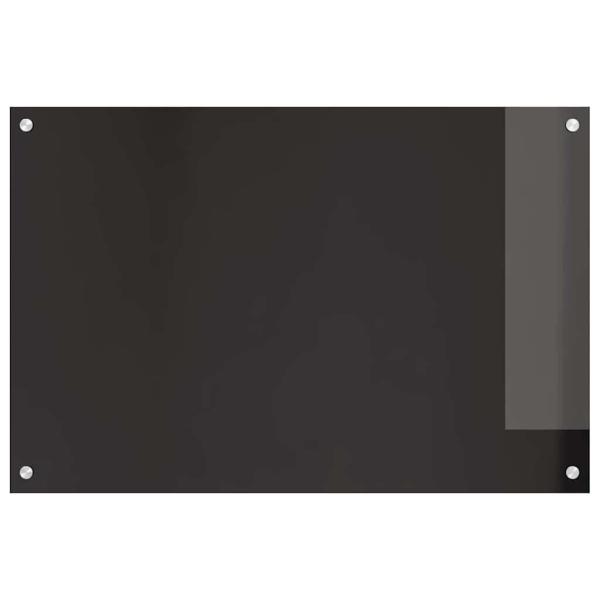 Küchenrückwand 2 Stk. Schwarz 90 x 60 cm Gehärtetes Glas