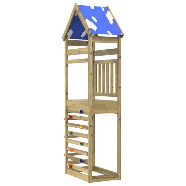 Spielturm Braun 52,5 x 85 x 265 cm Massives impr?gniertes Holz