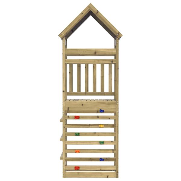 Spielturm Braun 52,5 x 85 x 265 cm Massives impr?gniertes Holz