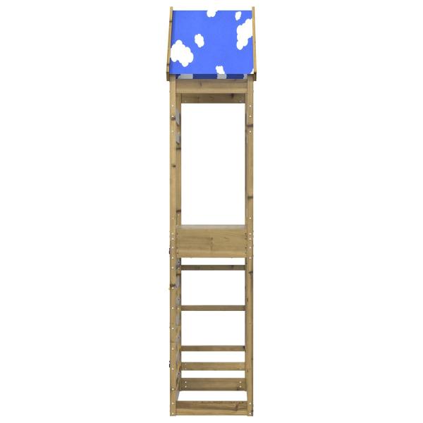 Spielturm Braun 52,5 x 85 x 265 cm Massives impr?gniertes Holz