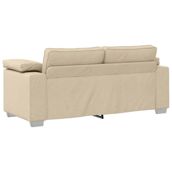 Zweisitzer-Sofa Creme 180 cm Stoff