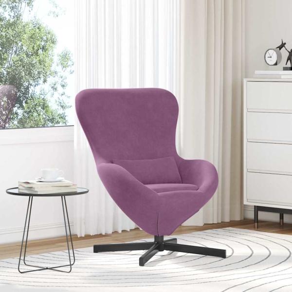 ARDEBO.de - Eiersessel Lila 63 x 73 x 90 cm Samt