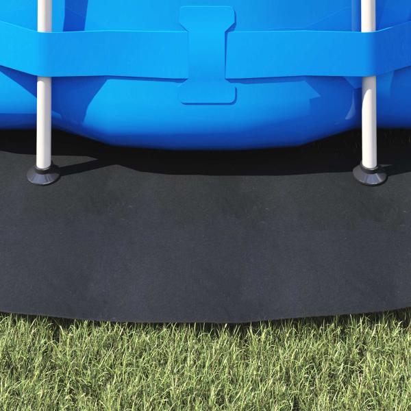Bodenfolie für Pools Ø 366 cm (2 mm) Rund Vliesstoff Schwarz