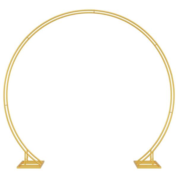 Doppelter Hochzeitsbogen Gold 220 x 45 x 200 cm Stahl