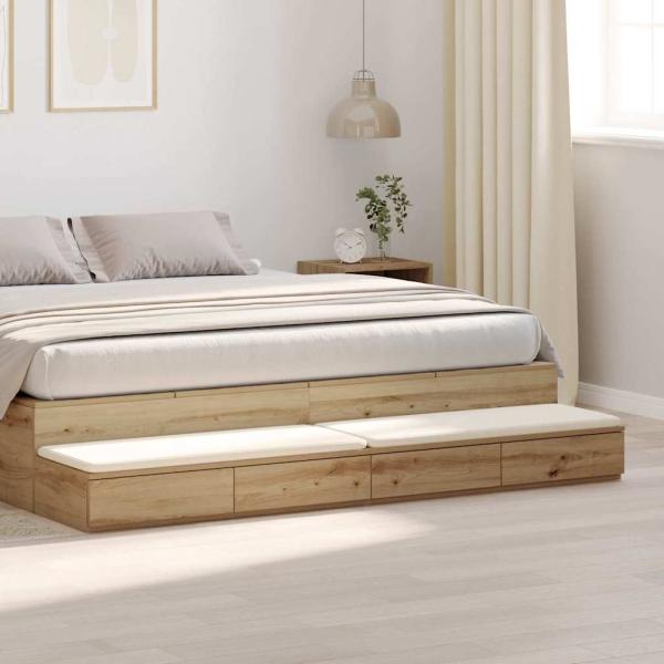 ARDEBO.de - Bettschubladen Artisan-Eiche 180 x 36,5 x 16,5 cm Holzwerkstoff