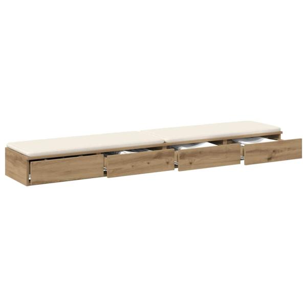 Bettschubladen Artisan-Eiche 180 x 36,5 x 16,5 cm Holzwerkstoff