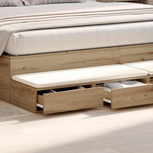 Bettschubladen Artisan-Eiche 180 x 36,5 x 16,5 cm Holzwerkstoff