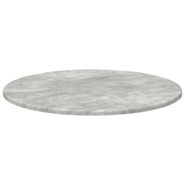 Tischplatte Ø 60 x 1,5 cm Rund Holzwerkstoff Betongrau