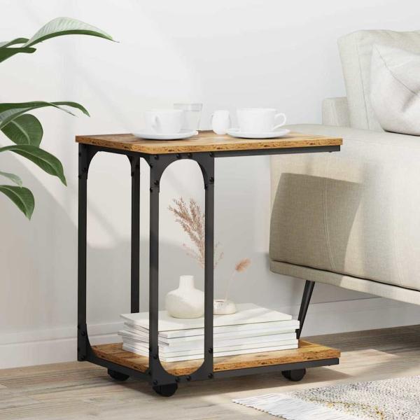 ARDEBO.de - Beistelltisch Altholz 50 x 35 x 55.5 cm Holzwerkstoff