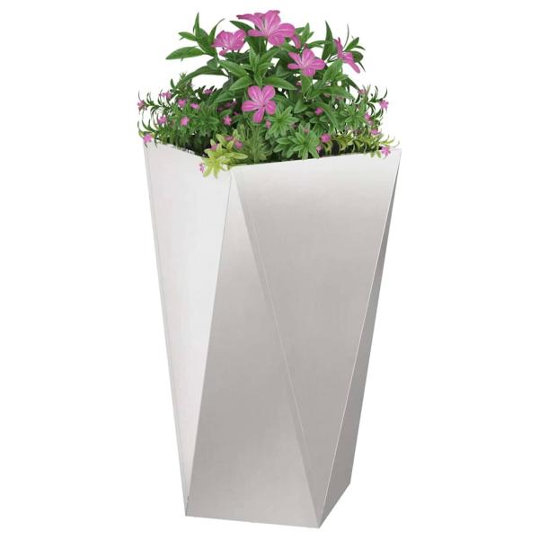 Pflanzkübel Silber 40 x 40 x 75 cm Edelstahl