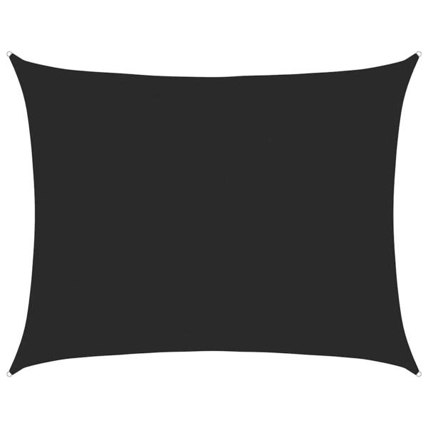 Sonnensegel 160 g/m² Schwarz 6x7 m HDPE
