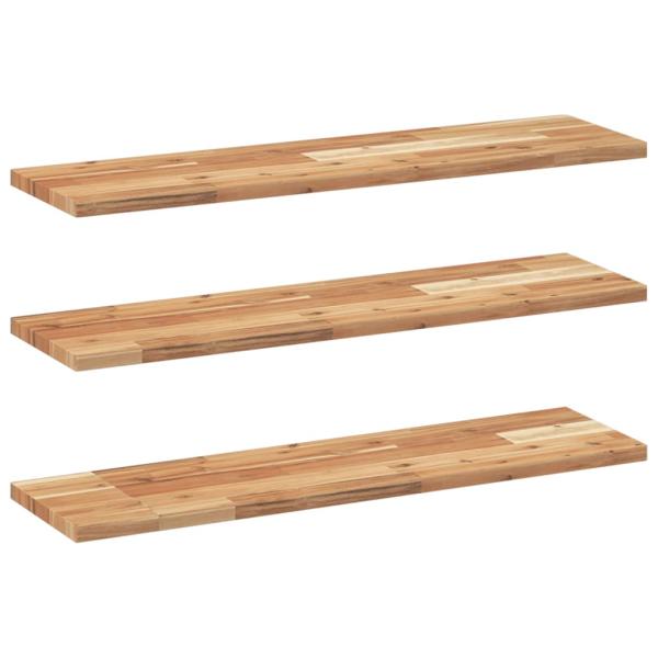 Schweberegale 3 Stk. 80x20x2 cm Massivholz Akazie Ölbehandelt