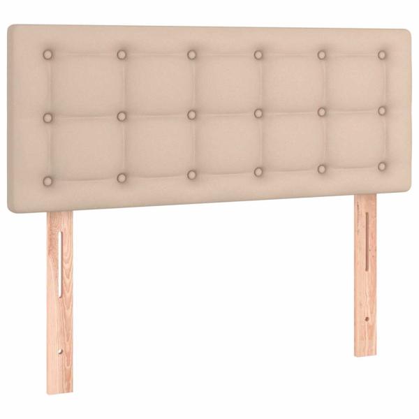 Boxspringbett mit Matratze Cappuccino-Braun 90x200cm Kunstleder