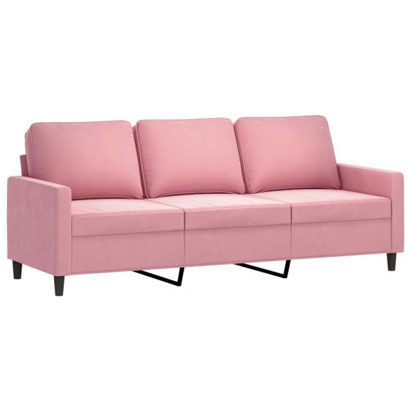 4-tlg. Sofagarnitur Rosa Samt