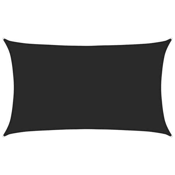 Sonnensegel 160 g/m² Schwarz 5x8 m HDPE