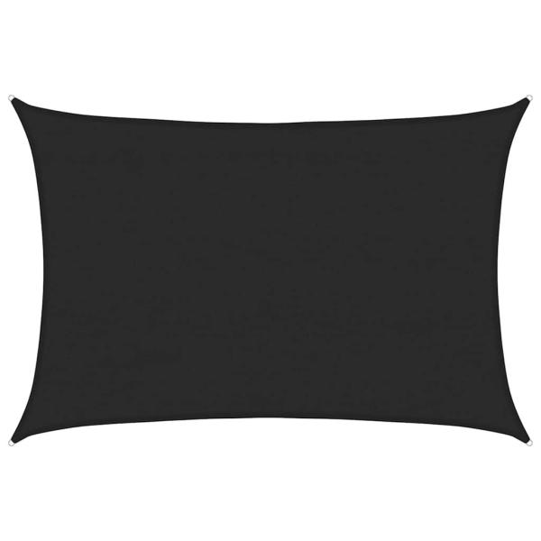 Sonnensegel 160 g/m² Schwarz 4x6 m HDPE
