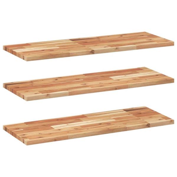 Schweberegale 3 Stk. 80x30x2 cm Massivholz Akazie Ölbehandelt