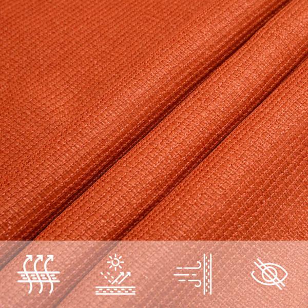 Sonnensegel 160 g/m² Quadratisch Orange 4x4 m HDPE