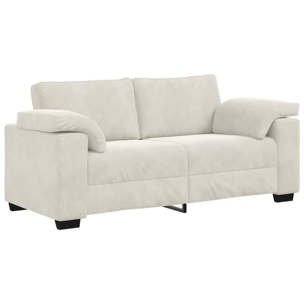 Zweisitzer-Sofa Creme 180x77x82 cm Samt