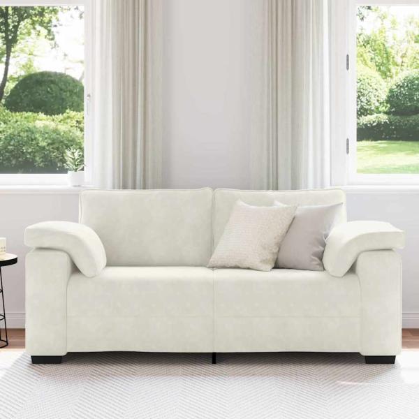 Zweisitzer-Sofa Creme 180x77x82 cm Samt
