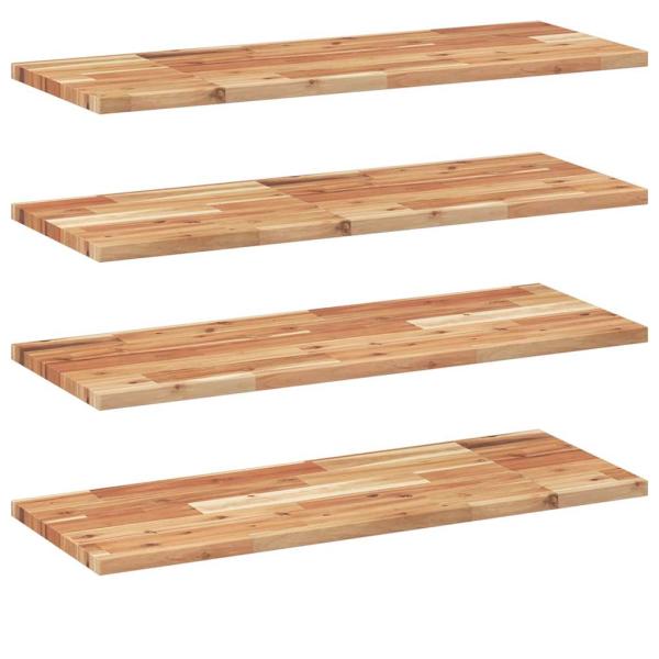 Schweberegale 4 Stk. 80x30x2 cm Massivholz Akazie Ölbehandelt