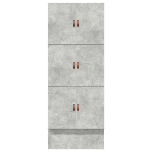 Aufbewahrungsbettgestell Beton Grau 90 cm Holzwerkstoff
