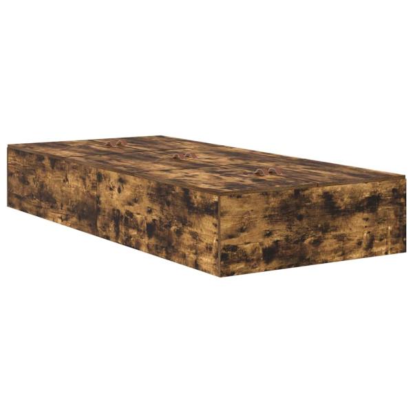 Aufbewahrungsbettgestell Geräucherte Eiche 90 cm Holzwerkstoff