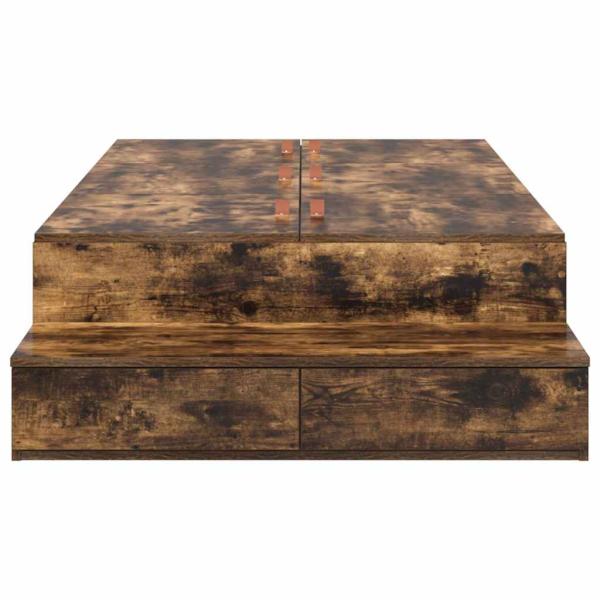 Aufbewahrungsbettgestell Geräucherte Eiche 90 cm Holzwerkstoff