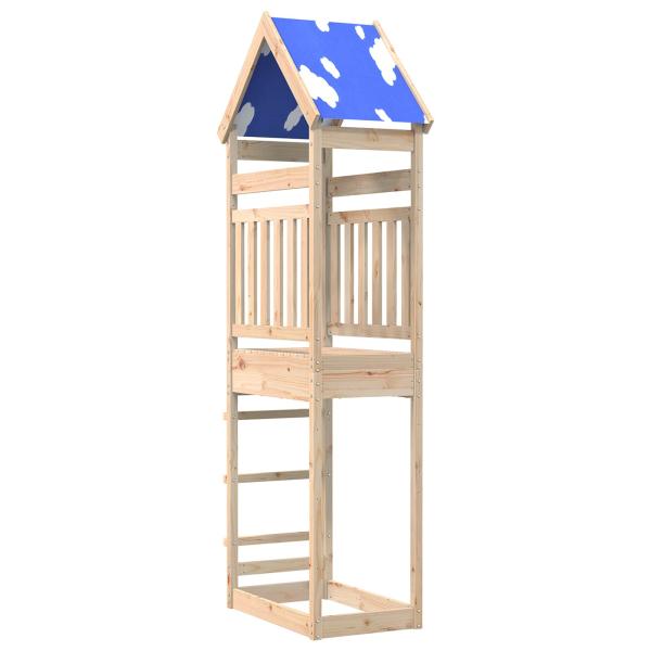 Spielturm Braun 52,5 x 85 x 265 cm Massives Kiefernholz