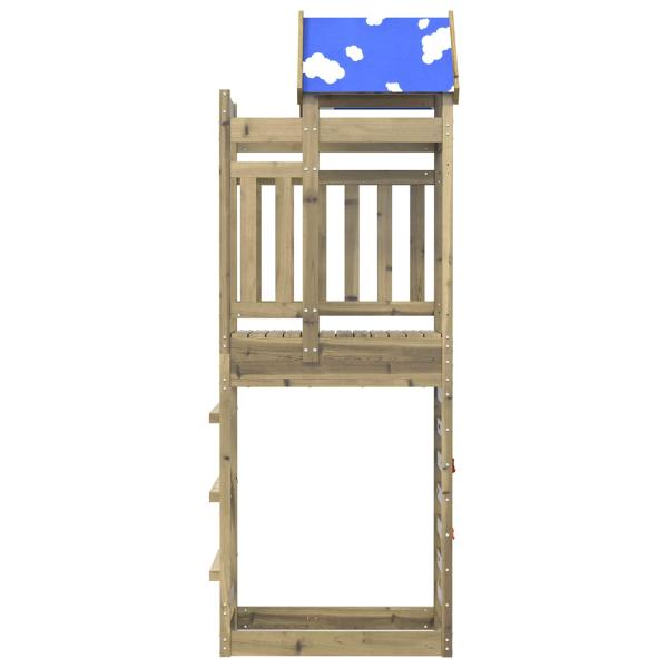 Spielturm Braun 85 x 52,5 x 239 cm Massives impr?gniertes Holz