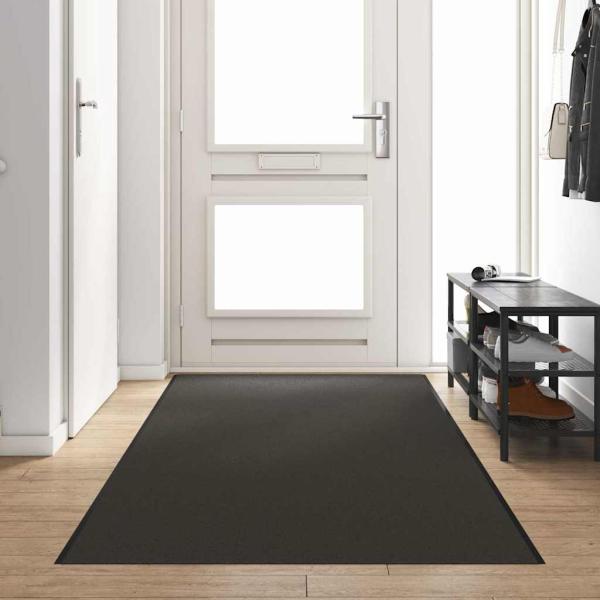 ARDEBO.de - Fußmatte Anthrazit und Schwarz 120 x 350 cm Polyamid und PVC