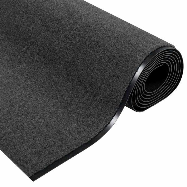 Fußmatte Anthrazit und Schwarz 120 x 350 cm Polyamid und PVC