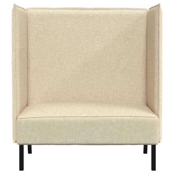 Hoher Rücken Sofa 101cm Creme Stoff