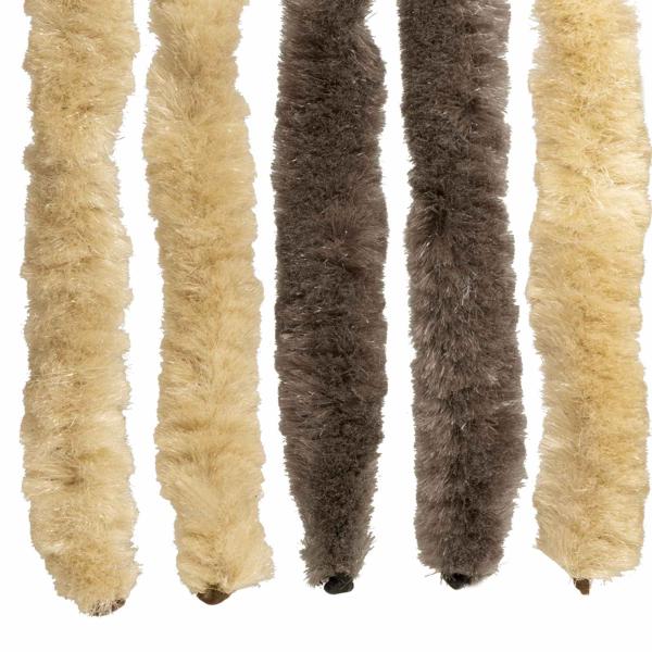 Insektenschutzvorhang Chenille Dunkelbraun und Beige