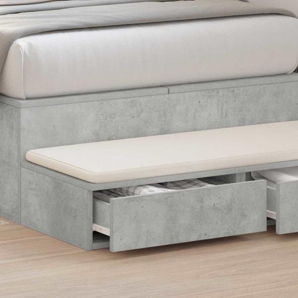 Bettschubladen Beton Grau 90 x 36,5 x 16,5 cm Holzwerkstoff
