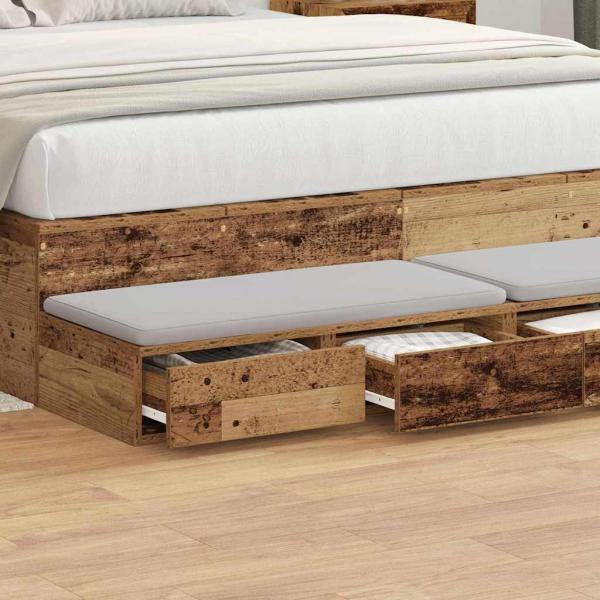 Bettschubladen Altholz 150 x 36,5 x 16,5 cm Holzwerkstoff