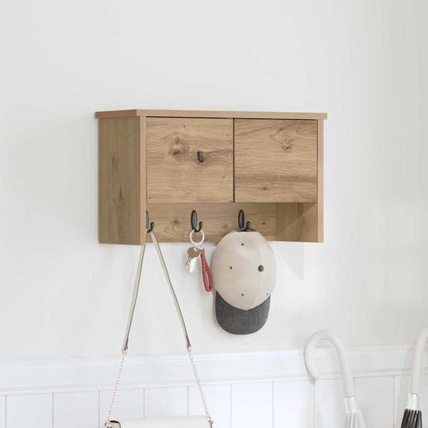 ARDEBO.de - Wandmontierter nachttisch Wandhalterung Artisan-Eiche