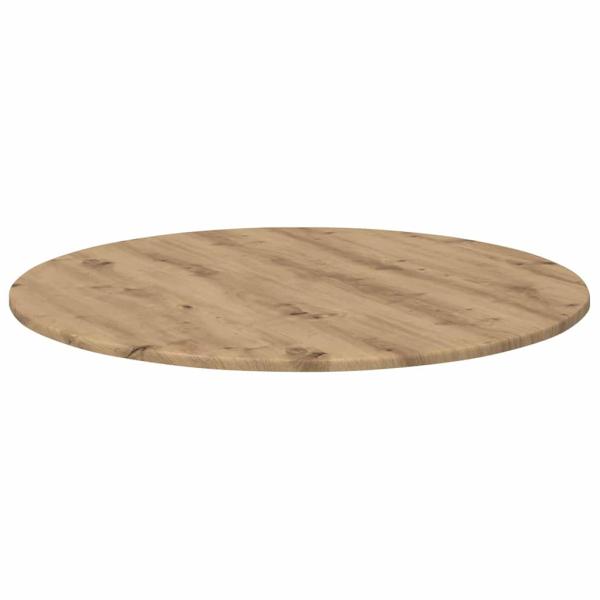 Tischplatte Ø 80 x 1,5 cm Rund Holzwerkstoff Artisan-Eiche