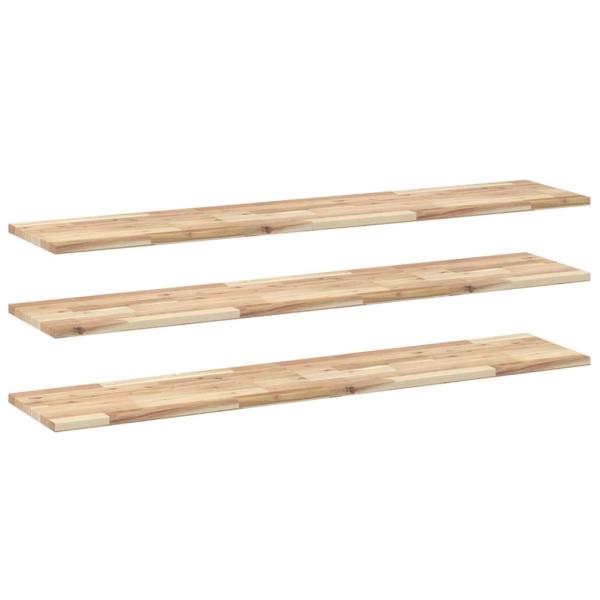 Schweberegale 3 Stk. 140x30x2 cm Massivholz Akazie Unbehandelt